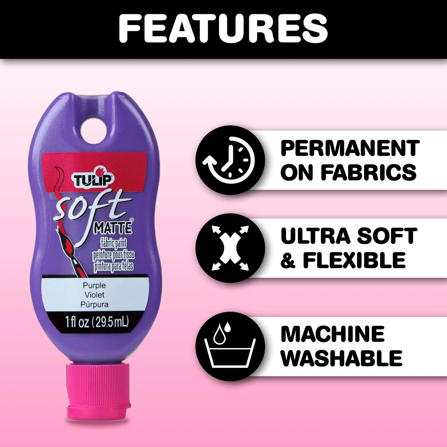 Tulip Brush-On Fabric Paint Rainbow 1 fl. oz. 10 Pack - Image 3