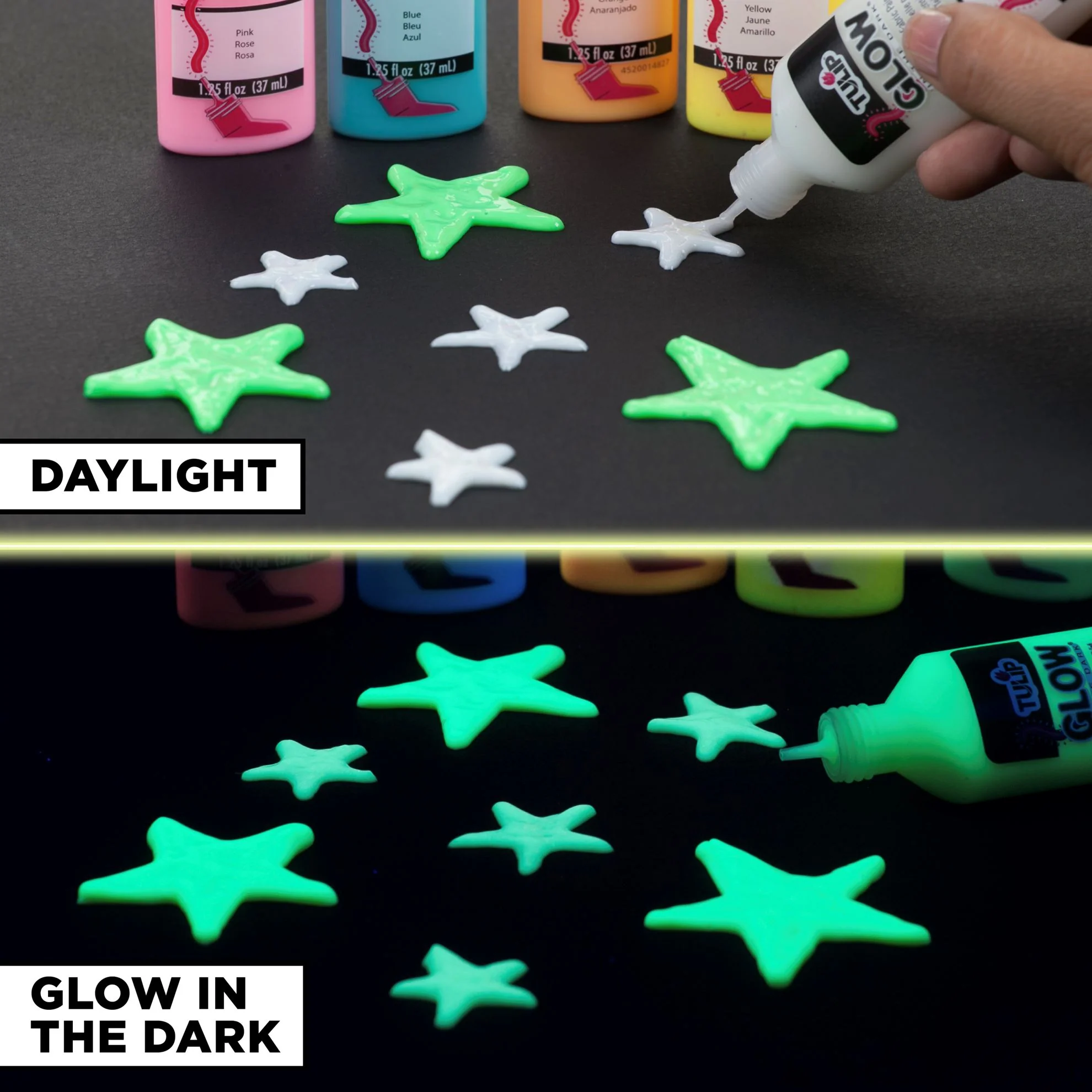Tulip Puff Paint Glow, Multi-Surface Craft Paint, 1.25 fl oz 6 Pack - Image 5