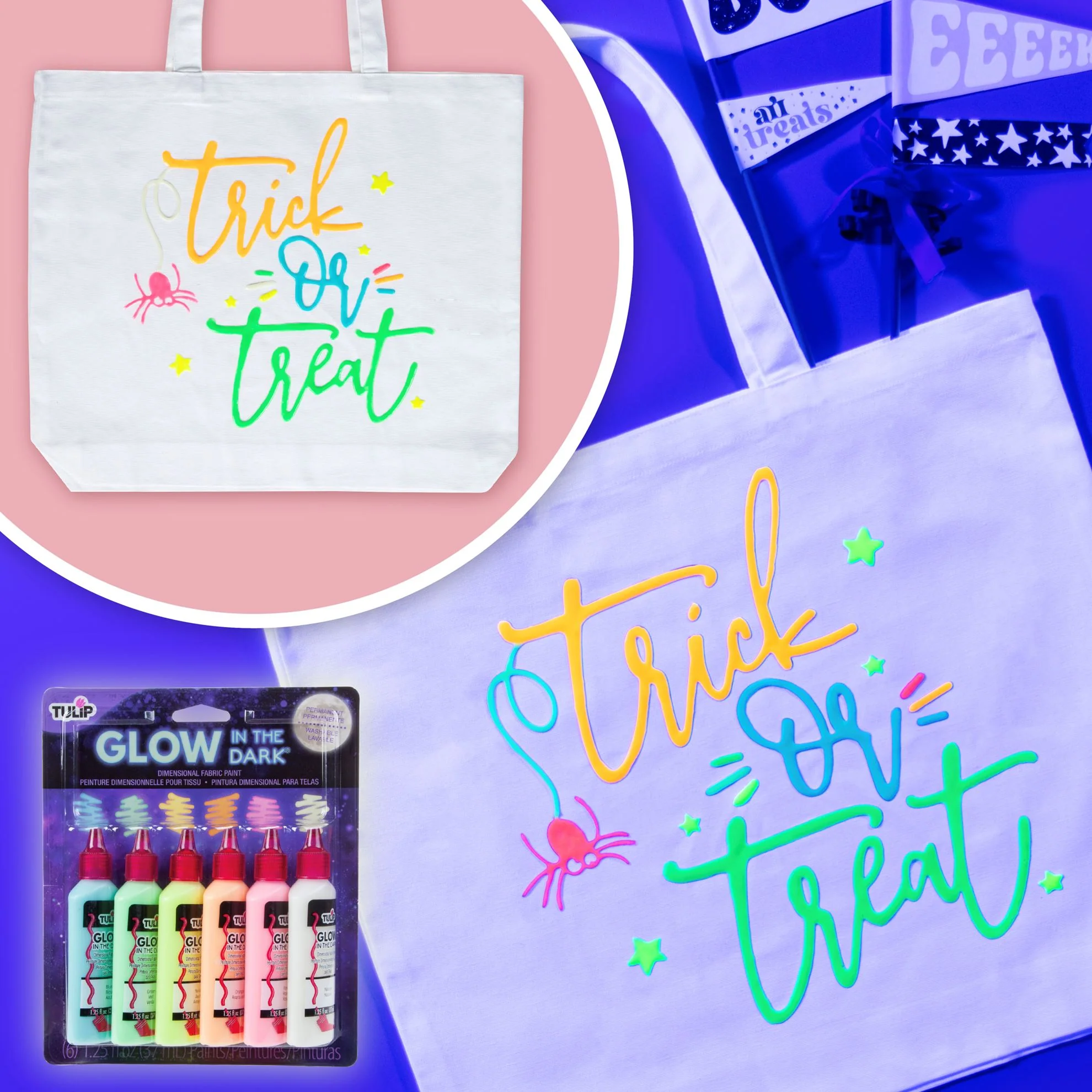 Tulip Puff Paint Glow, Multi-Surface Craft Paint, 1.25 fl oz 6 Pack - Image 6