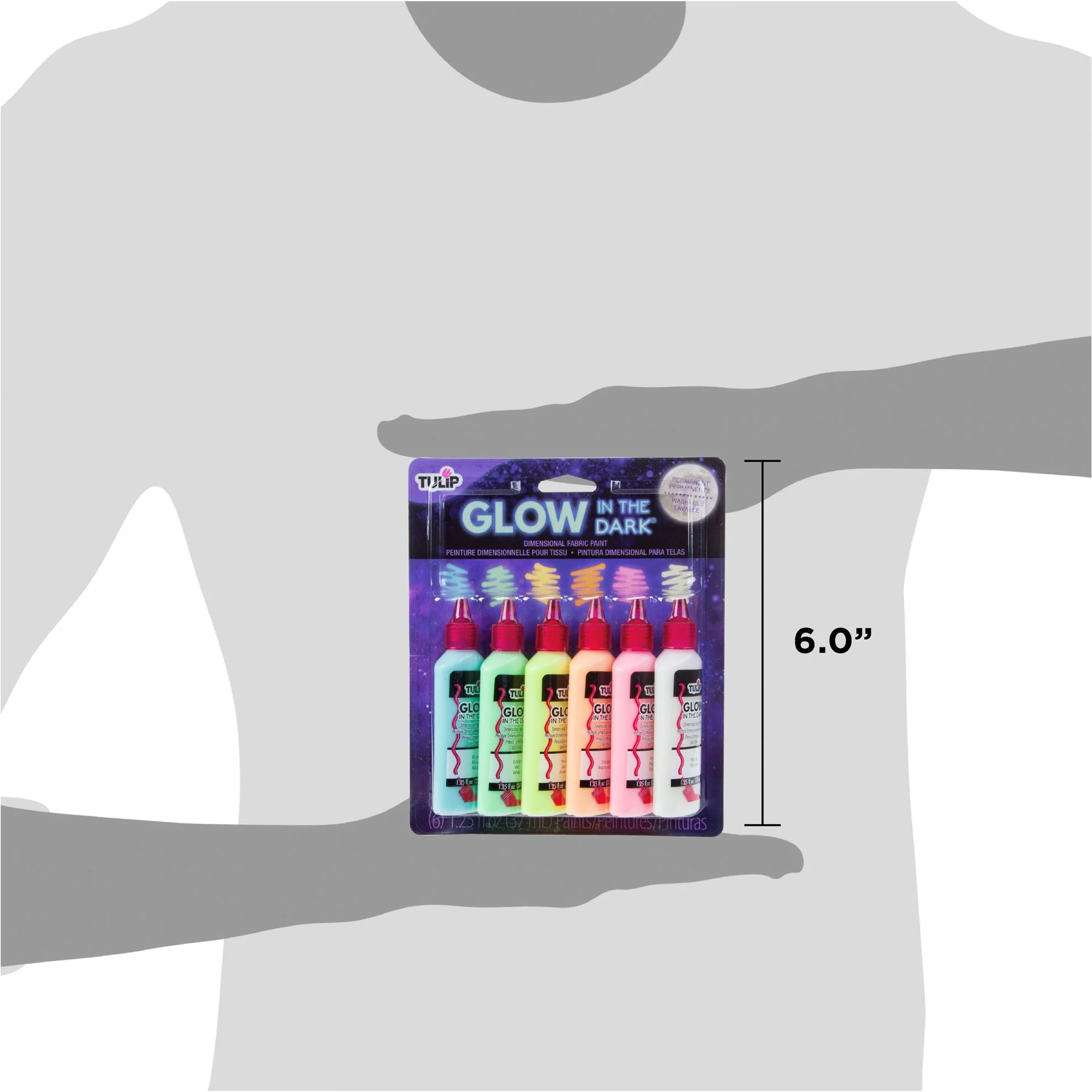 Tulip Puff Paint Glow, Multi-Surface Craft Paint, 1.25 fl oz 6 Pack - Image 7