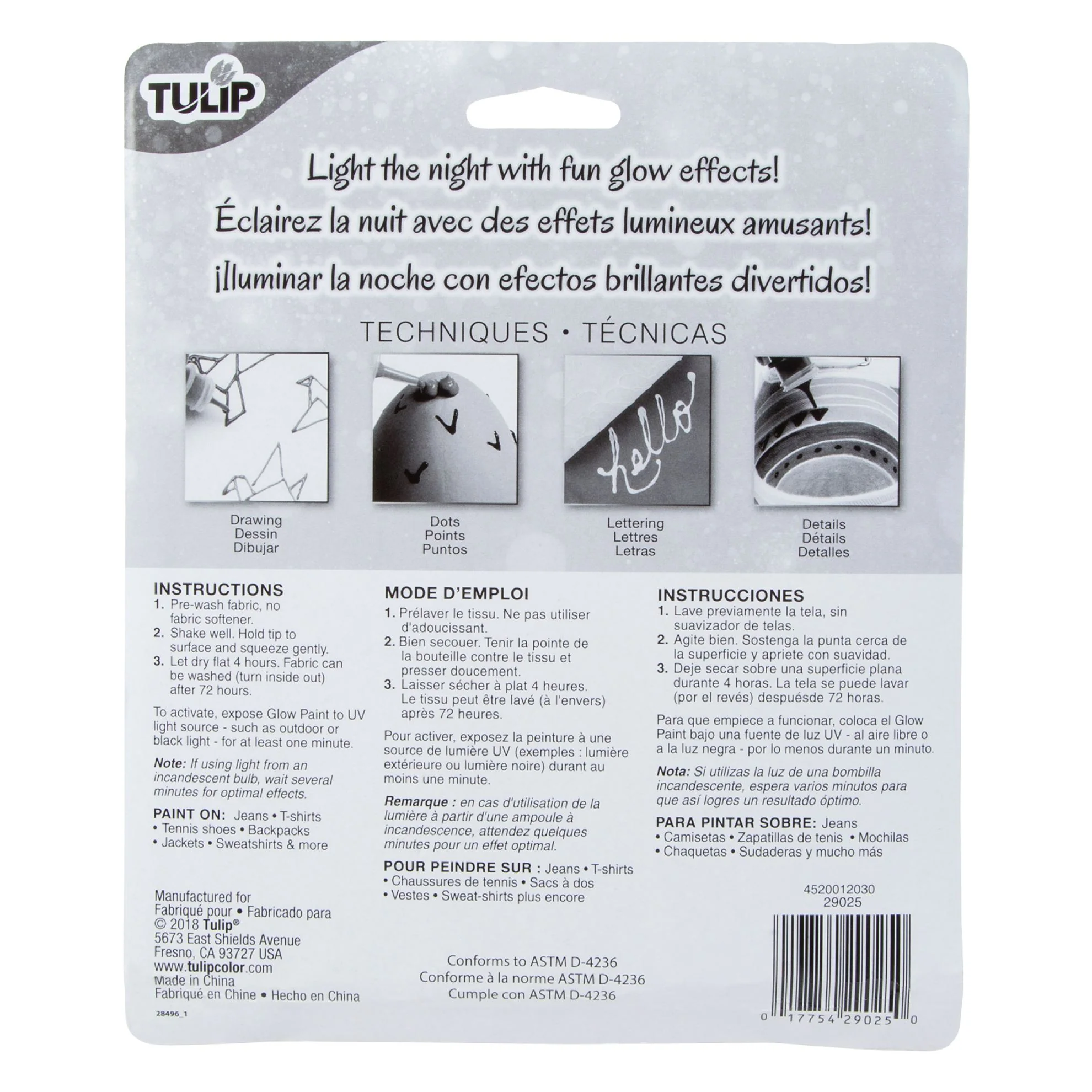 Tulip Puff Paint Glow, Multi-Surface Craft Paint, 1.25 fl oz 6 Pack - Image 8