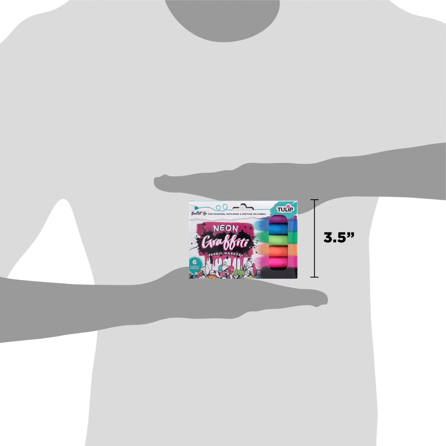 Tulip Graffiti Bullet-Tip Fabric Markers Neon 6 Pack - Image 8