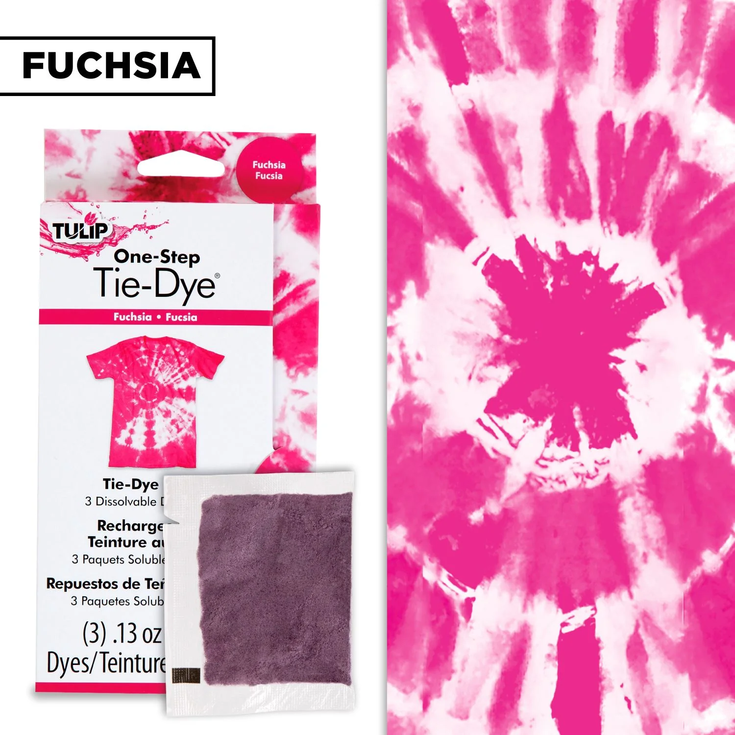 Tulip One-Step Tie-Dye Refills Fuchsia - Image 4