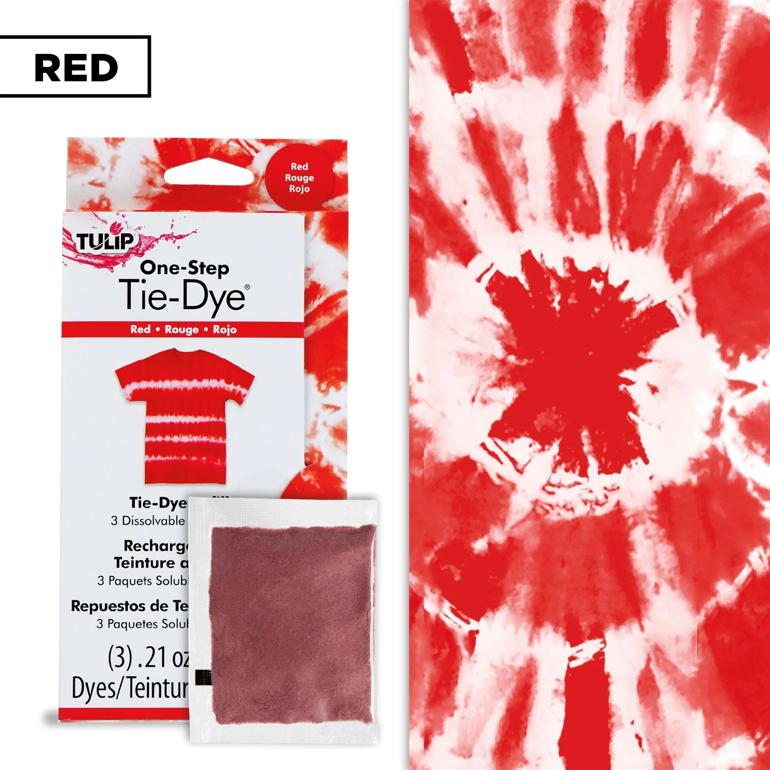 Tulip One-Step Tie-Dye Refills Red - Image 4